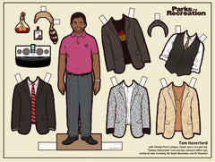 Tom Haverford Paper Doll Kit